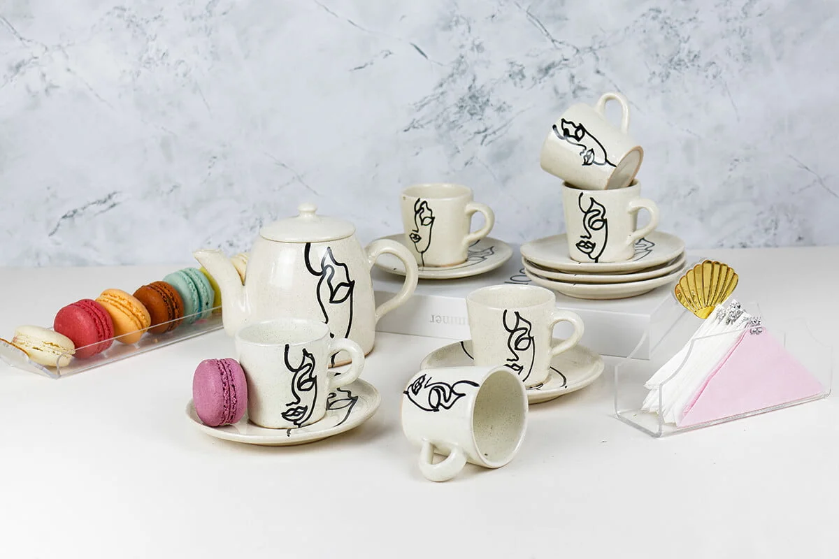 ceramica-service à cafe-face art