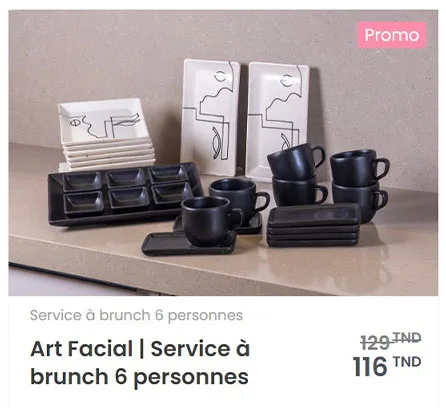service à brunch art facial meilleur cadeau Fête des mères en tunisie